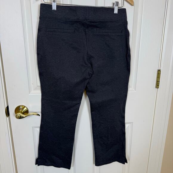 Quince Ultra-Stretch Ponte Kick Flare Pants Charcoal Medium EUC - Picture 3 of 8